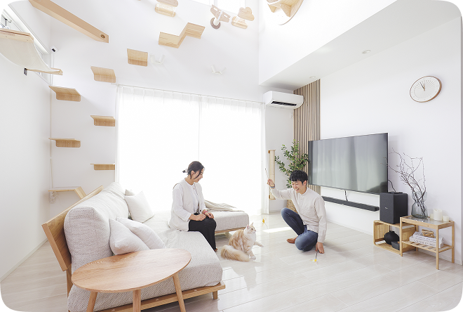 リビング壁面キャットウォーク